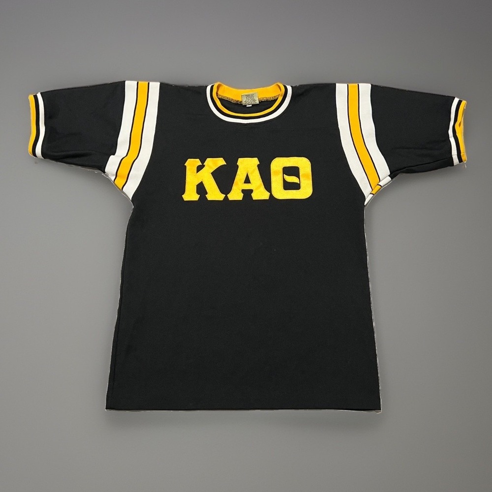 VTG 90s Wpromo Mens Black KAO Kappa Alpha Theta Fraternity Texas Jersey Jersey M
